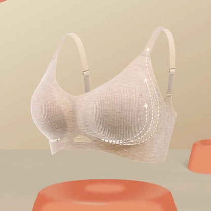 Sous-vêtements sans couture pour femmes, soutien fin et doux, froncés, seins latéraux, soutien-gorge Anti-affaissement, confortable et respirant