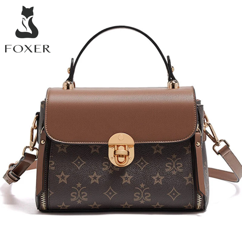 FOXER sac à bandoulière femme Vintage Signature sac fourre-tout 2025 luxe mode femme sac à main sac à bandoulière