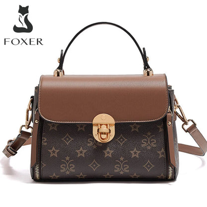 FOXER sac à bandoulière femme Vintage Signature sac fourre-tout 2025 luxe mode femme sac à main sac à bandoulière