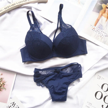 Sous-vêtements pour femmes Sexy dentelle Push Up Bralette Section respirant femme grand ensemble de sous-vêtements grande taille Lingerie soutien-gorge
