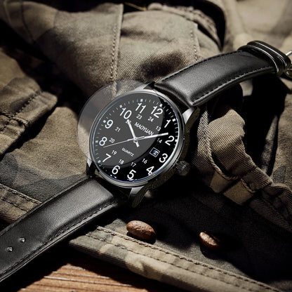 MAOYUAN 2025 nouveau haut montre pour hommes calendrier sport loisirs mode Style marron noir cuir étanche montre à Quartz