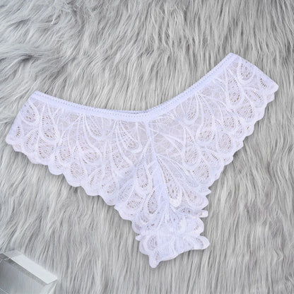 Sous-vêtements en dentelle pour femmes, culotte Sexy, couleur unie, culotte transparente, intimes, taille basse, Lingerie pour femmes,sous vetements femmes romantique