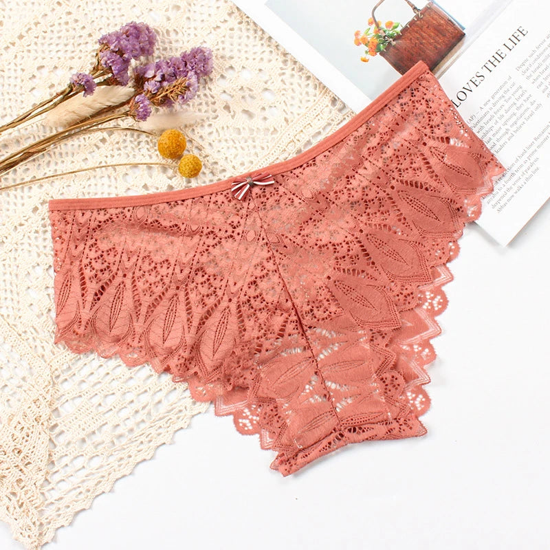 Culotte Sexy pour femmes sous-vêtements taille basse slip en dentelle transparente respirant doux Lingerie femme caleçon Sexy femme culotte