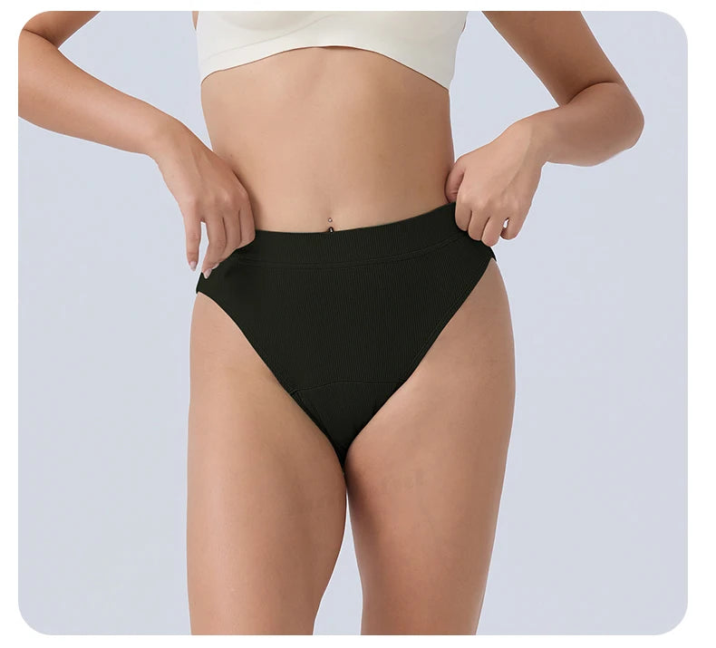 Sous-vêtements menstruels en coton, culotte menstruelle, taille haute, sous-vêtements absorbants pour femmes, sous-vêtements à flux abondant