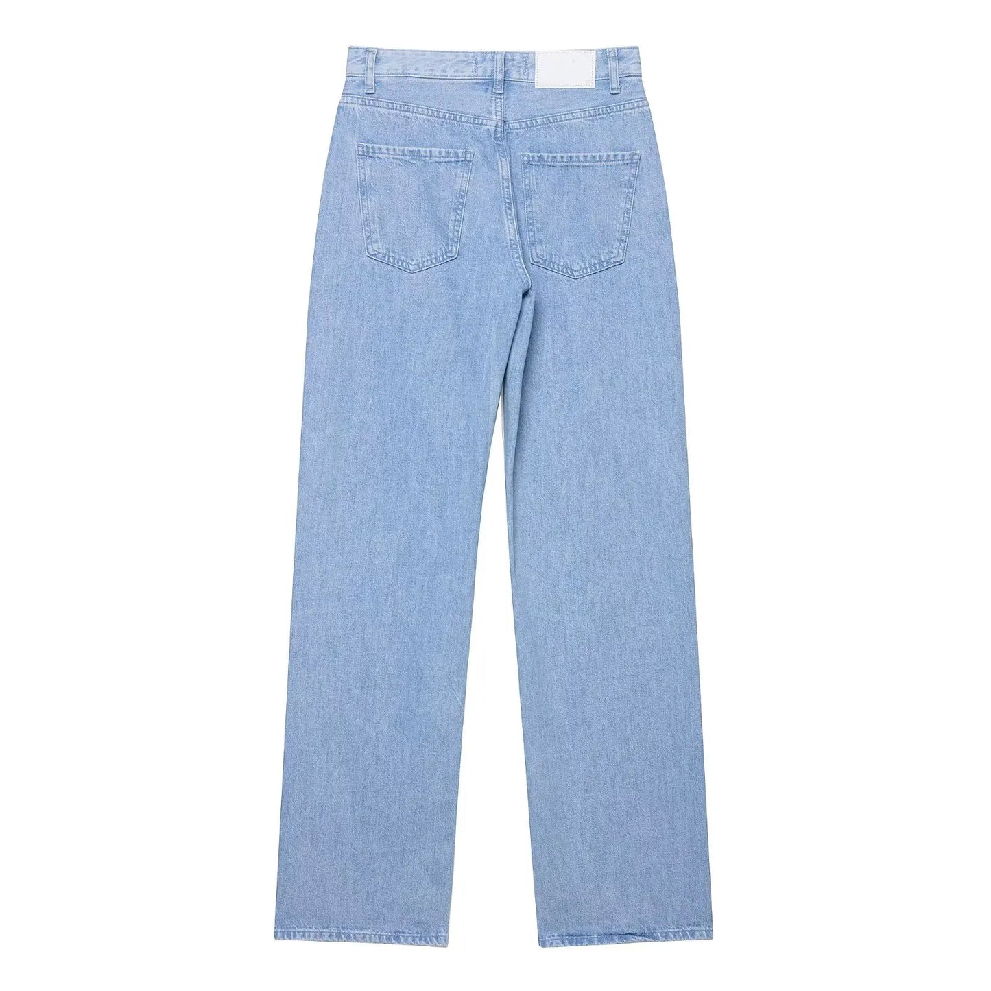 HH – costume en Denim Vintage pour femme, manteau à revers à manches longues et simple boutonnage + jean taille haute à jambes larges, ensemble de mode de rue, automne 2024