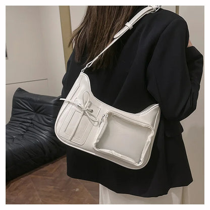 Sac à bandoulière transparent pour femme, sac à main preppy pour femme, sac à bandoulière scolaire, sac à main pour femme, designer japonais, Y2K, lancé Harajuku, coréen, Ita