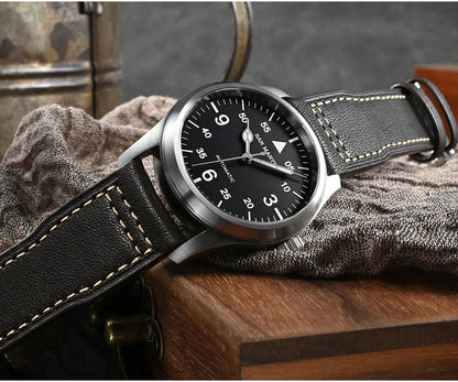 San Martin – montre pilote pour hommes, 37mm, Miyota 8215, mode Simple, militaire, automatique, mécanique, étanche à 100m, BGW-9