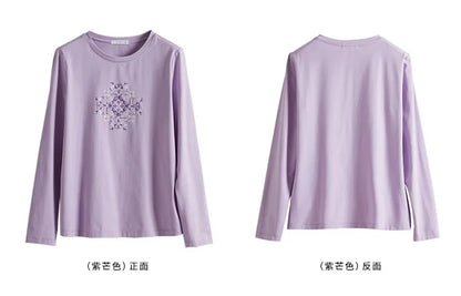 T-shirt à manches longues pour femmes, haut fin et ample, à la mode, intérieur et extérieur, printemps et automne, 2025