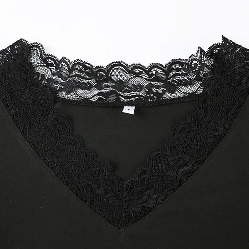 T-shirt femme nouveau Streetwear printemps mode décontracté mince T-shirt élégant femme Sexy noir dame polyvalent tricoté t-shirts vêtements