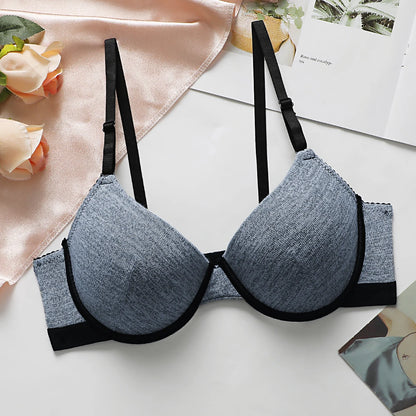 Sous-vêtements Sexy pour femmes avec jantes en acier, bretelles Push Up rassemblées, soutien-gorge réglable, Lingerie tricotée confortable au quotidien