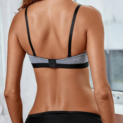 Sous-vêtements Sexy pour femmes avec jantes en acier, bretelles Push Up rassemblées, soutien-gorge réglable, Lingerie tricotée confortable au quotidien