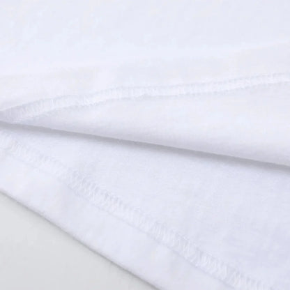 T-shirt à la mode pour femmes avec impression d'enregistrement musical et design de texte "TURN IT UP" adapté aux fêtesFabriqué en pur coton