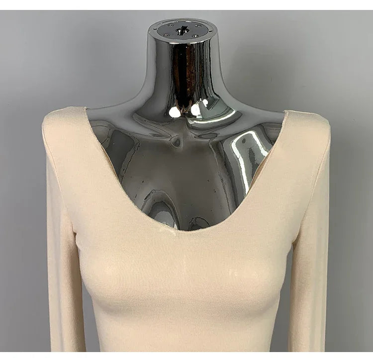 T-Shirt femmes basique décontracté 2025 été T-Shirt col rond Femme vêtements Sexy poitrine basse voir à travers doux mince hauts T-Shirt Femme