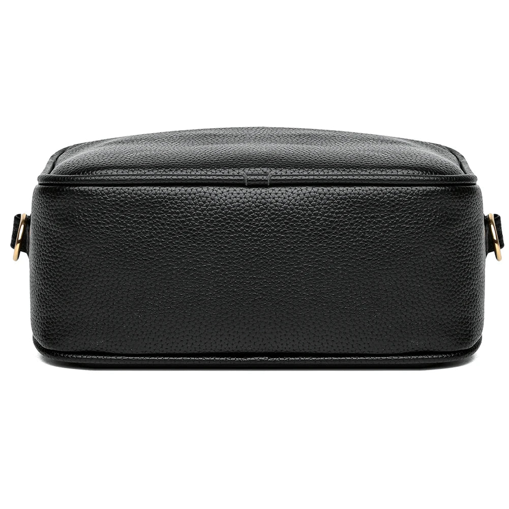 Sac à bandoulière en cuir pour femme, sac à bandoulière avec 2 sangles, sacs à main simples et solides, design de marque, mode