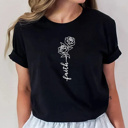 T-shirt graphique à manches courtes pour femmes, haut ample et décontracté, doux et confortable, respirant, Sports de plein air