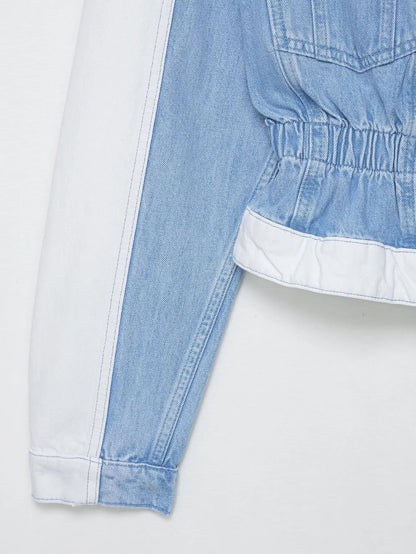 HH – costume en Denim Vintage pour femme, manteau à revers à manches longues et simple boutonnage + jean taille haute à jambes larges, ensemble de mode de rue, automne 2024