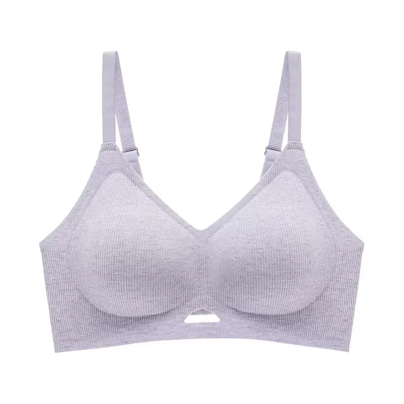 Sous-vêtements sans couture pour femmes, soutien fin et doux, froncés, seins latéraux, soutien-gorge Anti-affaissement, confortable et respirant