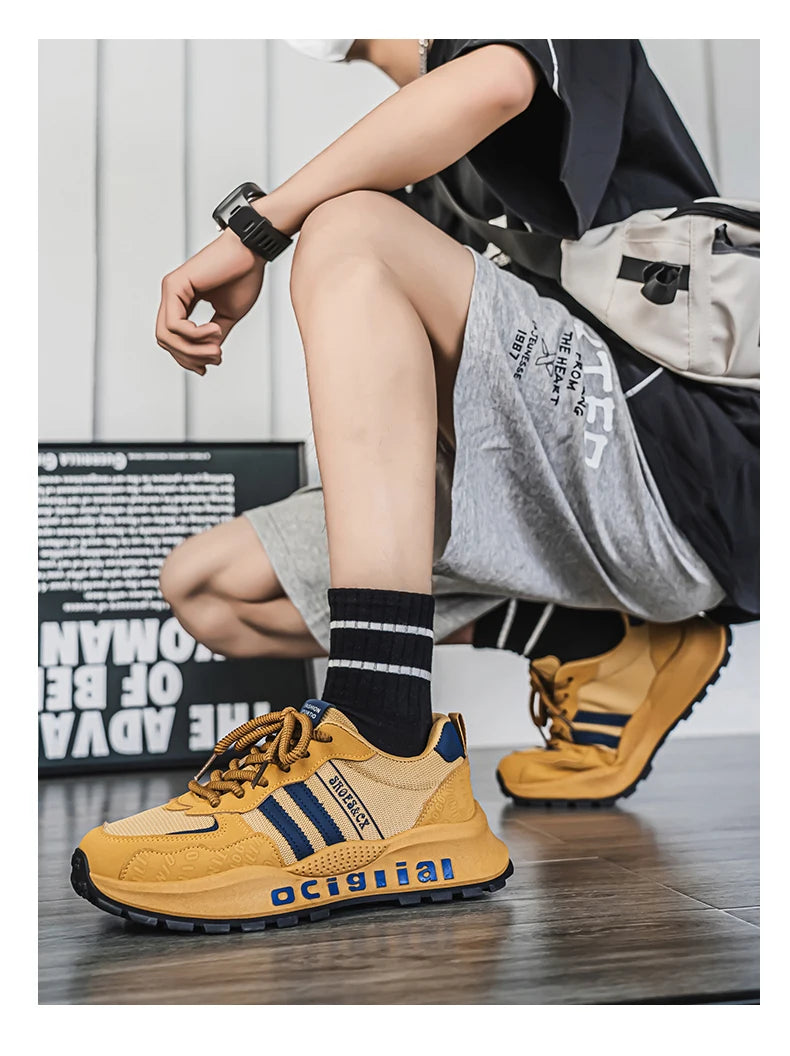 Chaussures décontractées confortables et polyvalentes pour hommes, marque tendance, avec semelles souples, antidérapantes et résistantes à l'usure, Zapatos Hombre