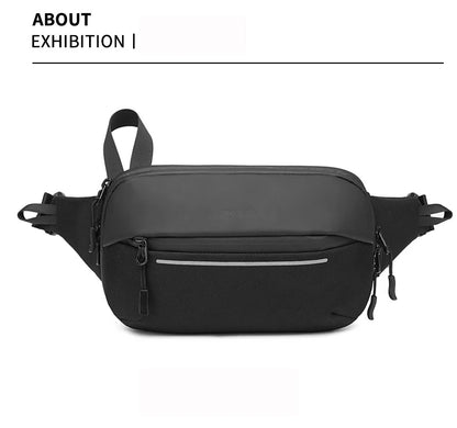 Sac à Bandoulière Multifonction Extensible et Étanche pour Homme, Sacoche de Poitrine, Voyage