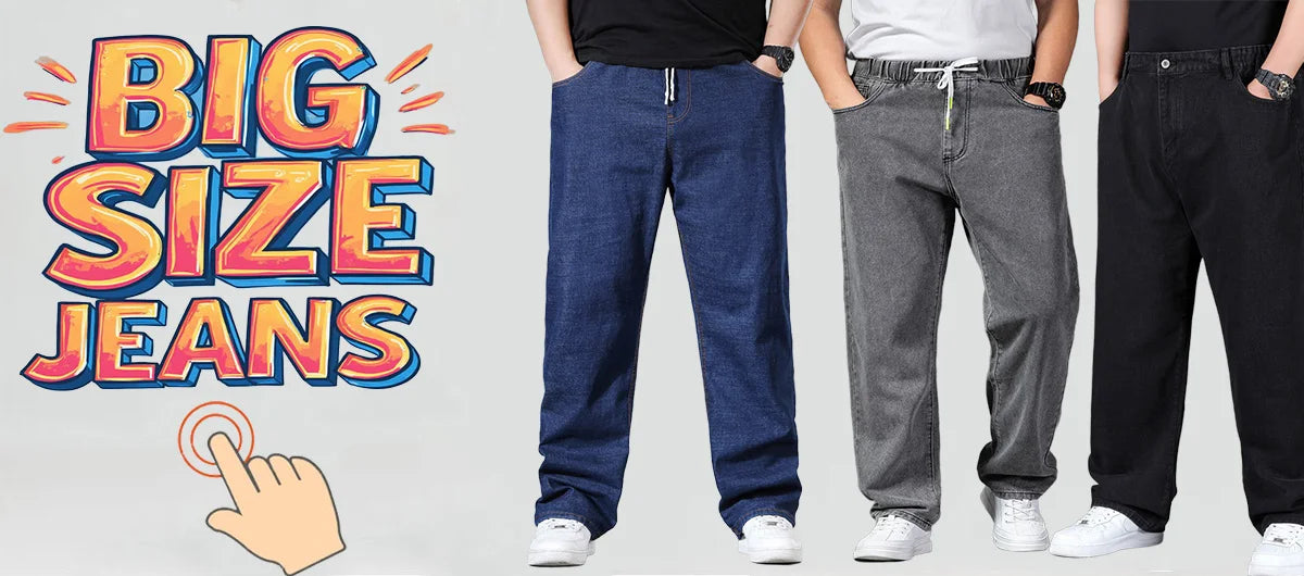 Jean extensible pour hommes, 29 à 50 tailles, pantalon en Denim à jambe droite, taille étendue, bleu/noir, Streetwear, coupe décontractée pour le travail et le décontracté