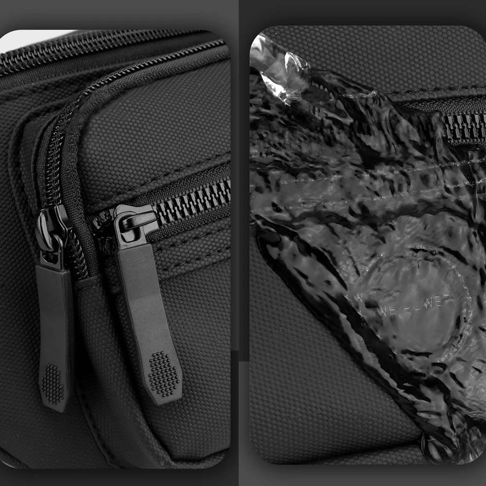 Hommes taille ceinture sac Fanny Pack multi-poches moto cavalier Sports de plein air escalade décontracté en Nylon mâle fronde poitrine Bum hanche sacs