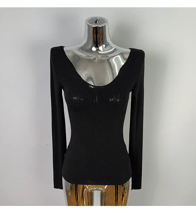 T-Shirt femmes basique décontracté 2025 été T-Shirt col rond Femme vêtements Sexy poitrine basse voir à travers doux mince hauts T-Shirt Femme