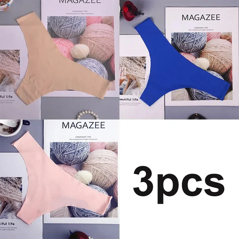 Ice InjUnderwear-Culottes sans couture pour femmes, slips taille basse, taille en V, entrejambe en coton respirant, sous-vêtements de sport à séchage rapide, 3 pièces