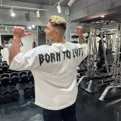 Coupe ample hommes été automne sport T-Shirt Fitness basket-ball à manches courtes élastique haut décontracté en Style coréen grande taille