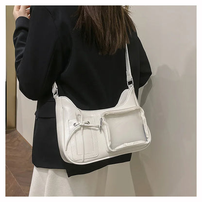 Sac à bandoulière transparent pour femme, sac à main preppy pour femme, sac à bandoulière scolaire, sac à main pour femme, designer japonais, Y2K, lancé Harajuku, coréen, Ita