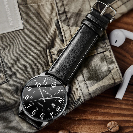 MAOYUAN 2025 nouveau haut montre pour hommes calendrier sport loisirs mode Style marron noir cuir étanche montre à Quartz