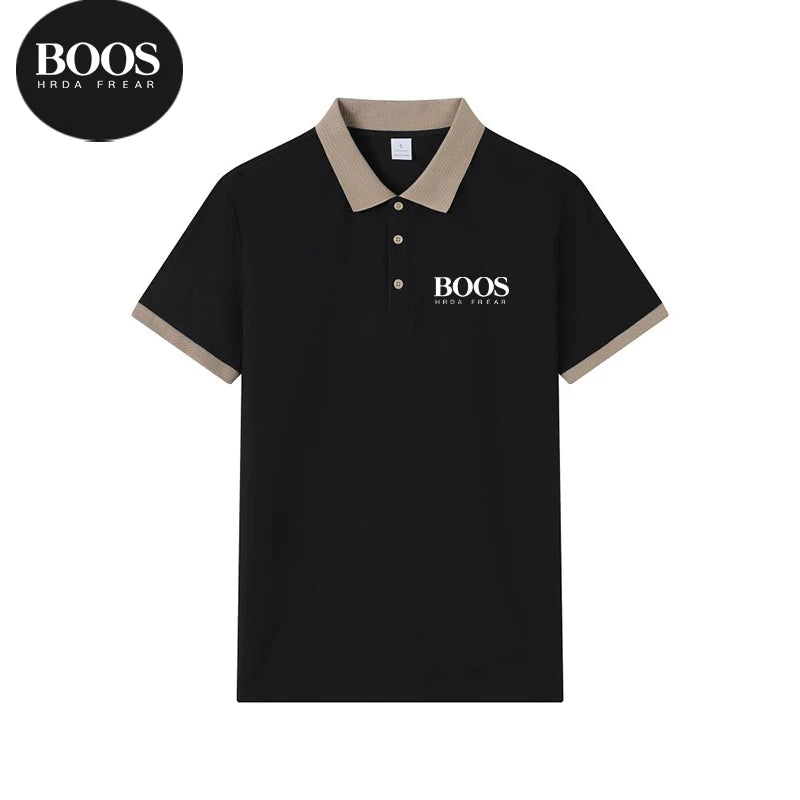 Polo d'été à manches courtes pour hommes, LOGO brodé, grande taille, T-shirt d'affaires en Nylon fin, respirant, de haute qualité