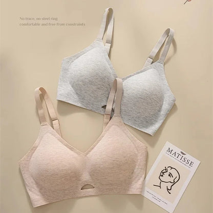 Sous-vêtements sans couture pour femmes, soutien fin et doux, froncés, seins latéraux, soutien-gorge Anti-affaissement, confortable et respirant
