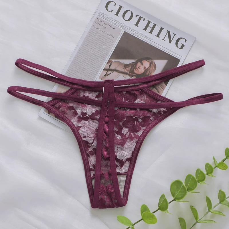 Sous-vêtement sexy et amusant en dentelle creuse pour femmes, facile à laver et à sécher, sous-vêtement anti-favorable sans difficultés, C830