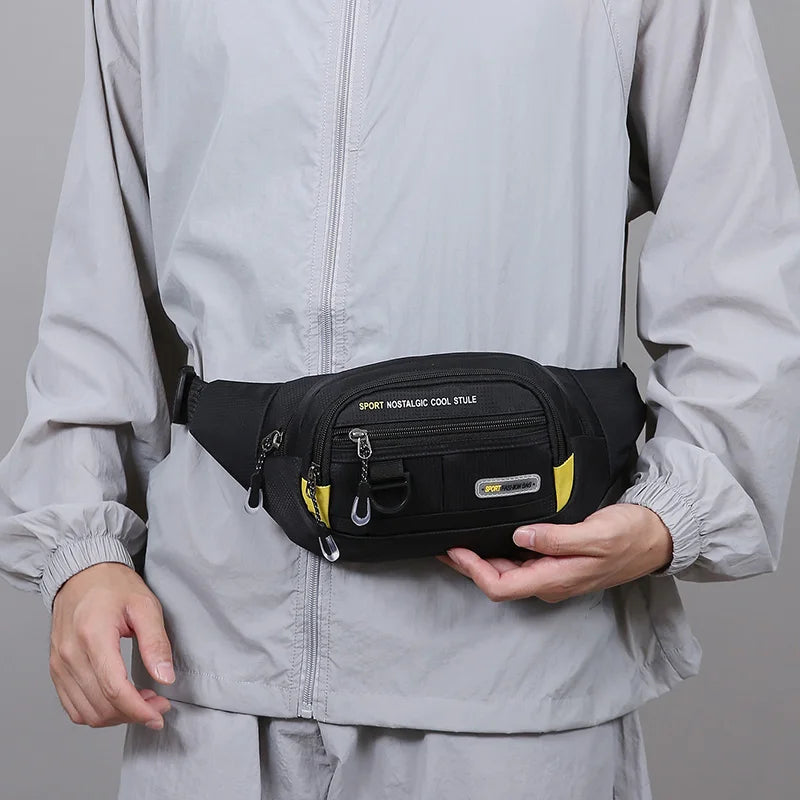 Sac de taille de Fitness de grande capacité pour hommes, Portable, Anti-vol, Ultra fin, petit sac de poitrine, sport, loisirs de plein air, course à pied