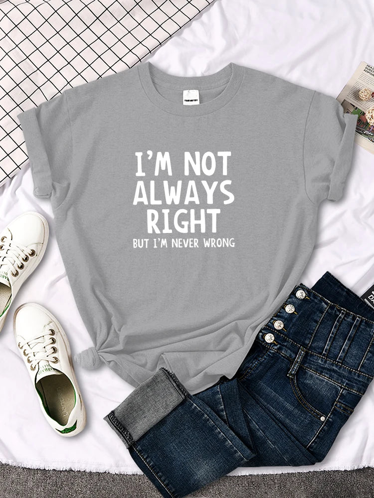 T-shirt col rond femme, estival et décontracté, cool et intéressant avec lettres imprimées