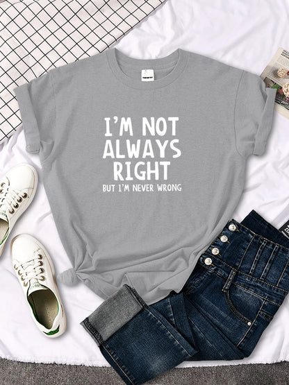 T-shirt col rond femme, estival et décontracté, cool et intéressant avec lettres imprimées