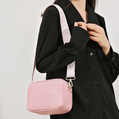 Sac à bandoulière en cuir pour femme, sac à bandoulière avec 2 sangles, sacs à main simples et solides, design de marque, mode