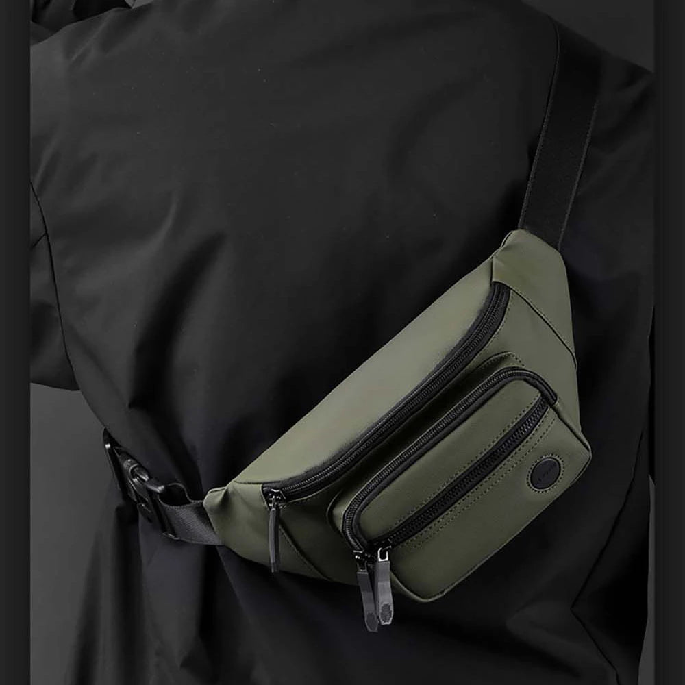 Hommes taille ceinture sac Fanny Pack multi-poches moto cavalier Sports de plein air escalade décontracté en Nylon mâle fronde poitrine Bum hanche sacs