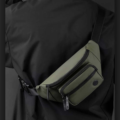 Hommes taille ceinture sac Fanny Pack multi-poches moto cavalier Sports de plein air escalade décontracté en Nylon mâle fronde poitrine Bum hanche sacs