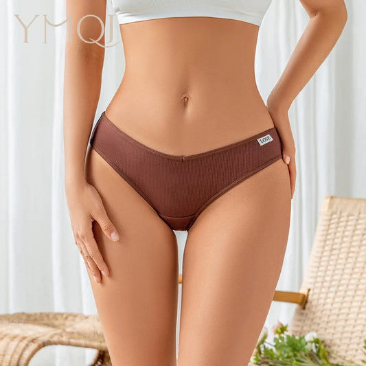 Culotte de Fitness respirante pour femmes, sous-vêtements en coton taille basse, Sexy, à la mode, en forme de V