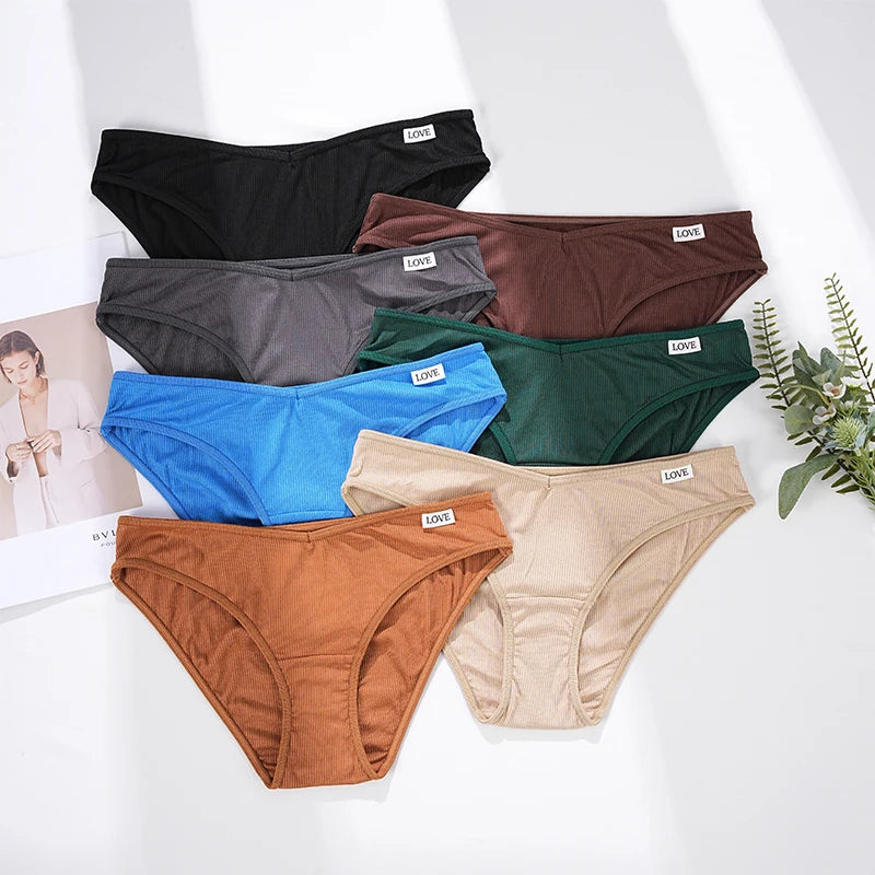 Culotte de Fitness respirante pour femmes, sous-vêtements en coton taille basse, Sexy, à la mode, en forme de V