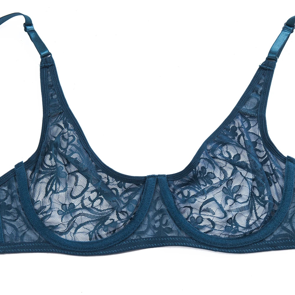 Sous-vêtements pour femmes dentelle soutiens-gorge à armatures BH évider broderie élégant décontracté Sexy Lingerie hauts grande taille brassière