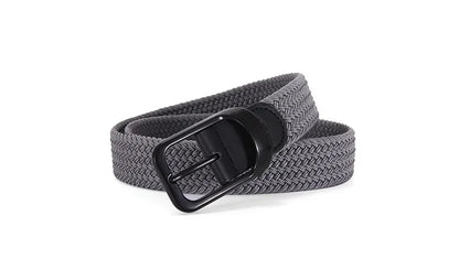 Ceinture tissée élastique en toile extensible pour hommes et femmes, sans trous, sans poinçon, pour pantalons d'étudiant polyvalents de Style coréen
