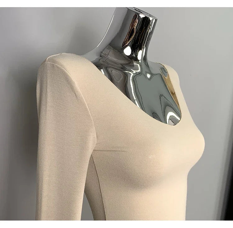 T-Shirt femmes basique décontracté 2025 été T-Shirt col rond Femme vêtements Sexy poitrine basse voir à travers doux mince hauts T-Shirt Femme