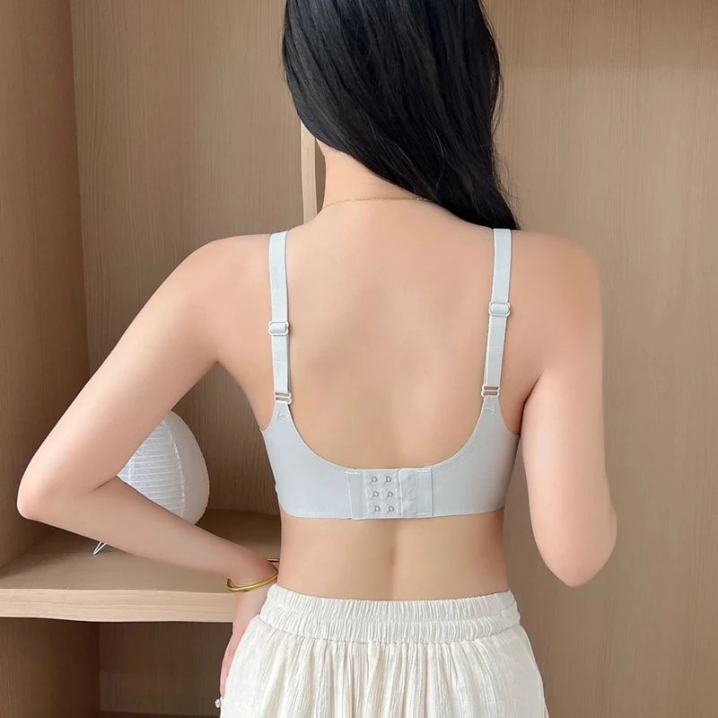 Sous-vêtements sans couture pour femmes avec petits seins, push-up, sans jantes, soutien-gorge de sport à soutien doux, gros seins, petits et fins