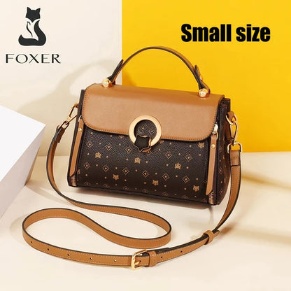 FOXER sac à bandoulière femme Vintage Signature sac fourre-tout 2025 luxe mode femme sac à main sac à bandoulière