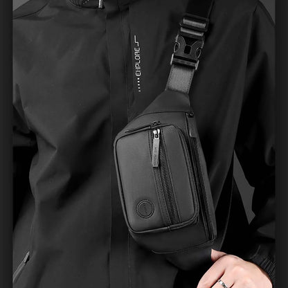 Hommes taille ceinture sac Fanny Pack multi-poches moto cavalier Sports de plein air escalade décontracté en Nylon mâle fronde poitrine Bum hanche sacs