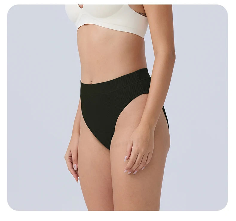 Sous-vêtements menstruels en coton, culotte menstruelle, taille haute, sous-vêtements absorbants pour femmes, sous-vêtements à flux abondant