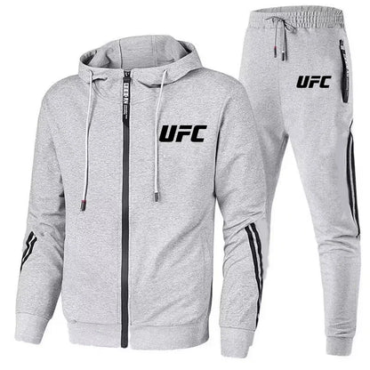 UFC – combinaison de sport de loisirs pour hommes et femmes, veste pantalon à la mode, ensemble de chapeaux de moto d'extérieur imprimés, nouvelle collection 2025