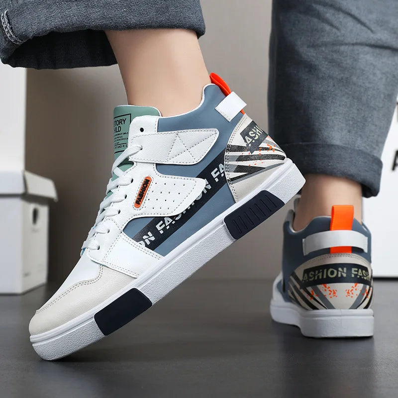 Chaussures de skate pour hommes 46 baskets montantes décontractées chaussures de rue respirantes chaussures plates noires chaussures de marche Chaussure Homme